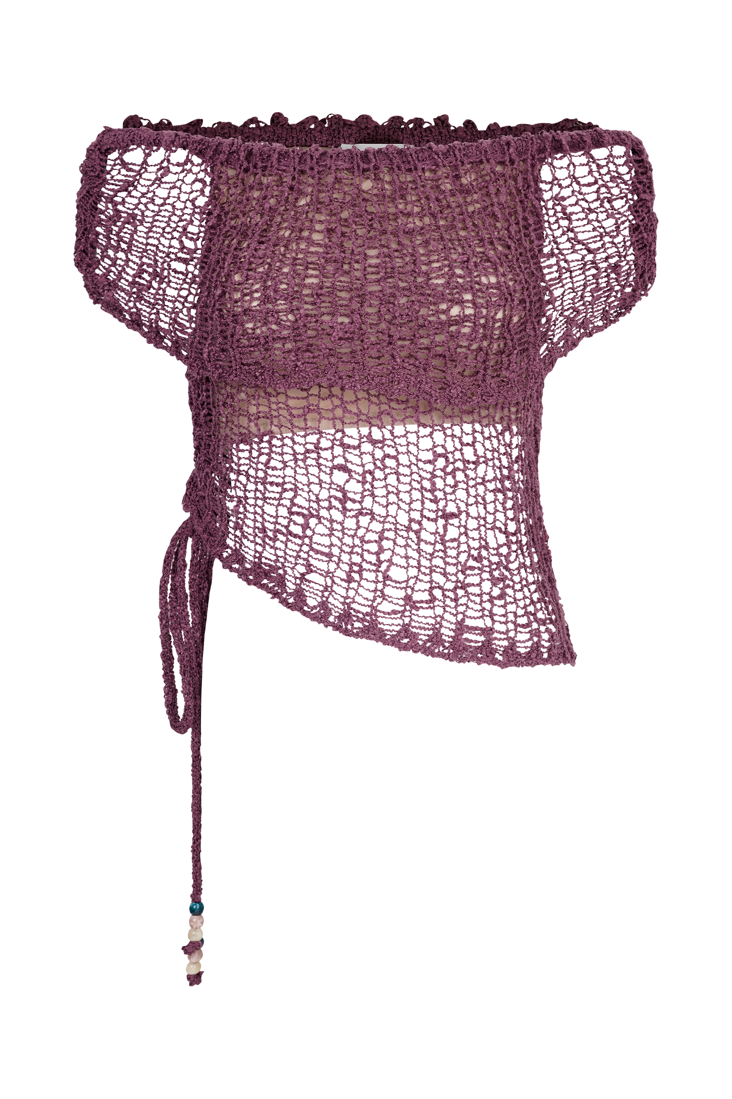 Mauve Off Shoulder Knit Top