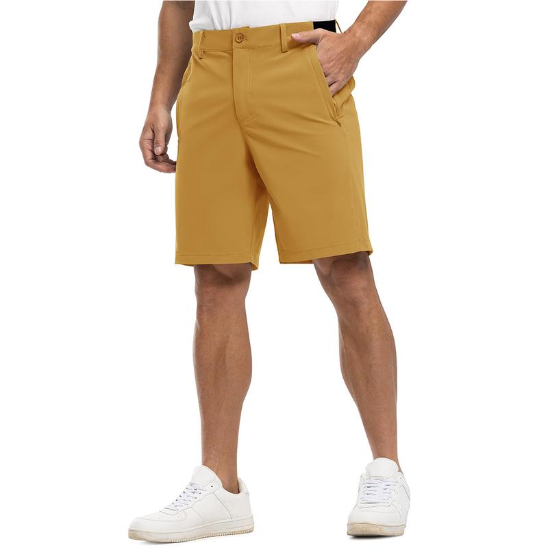Men’s 9” Quick-Dry Stretch Golf & Work Shorts – Lightweight Casual Shorts with 3 Pockets
