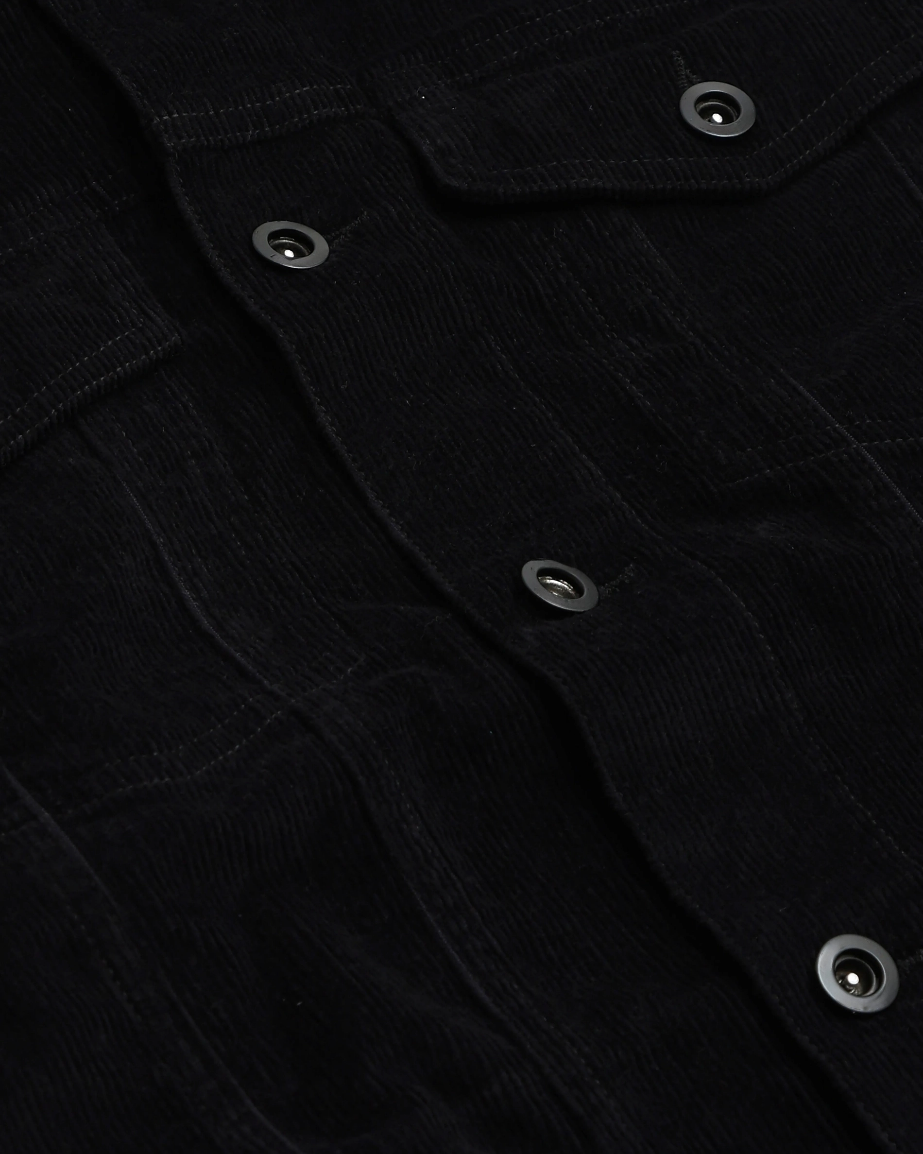 Versatile Comfortable Slim-Fit Navy Corduroy Jacket