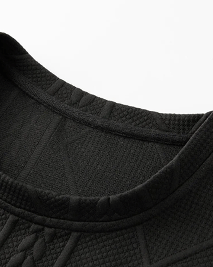 Men’s Textured Summer Two-Piece Set – Short Sleeve Tee & Drawstring Shorts