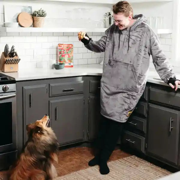 Wearable blanket Oversized with sherpa lining One size fits most.