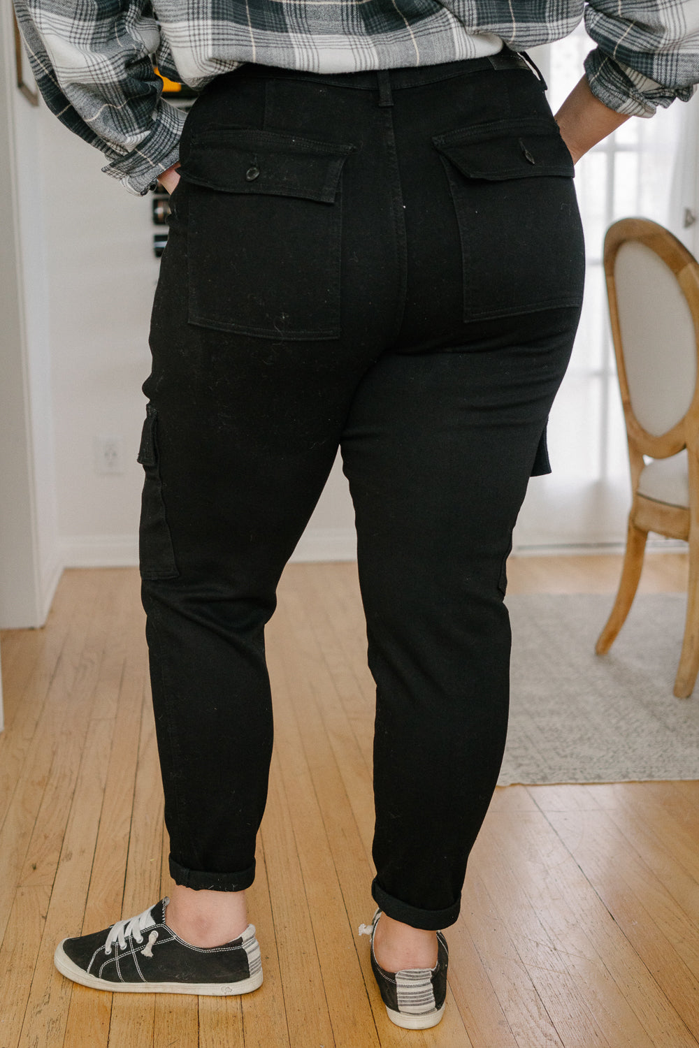 Celeste High Rise Cuffed Cargo Joggers - PLUS