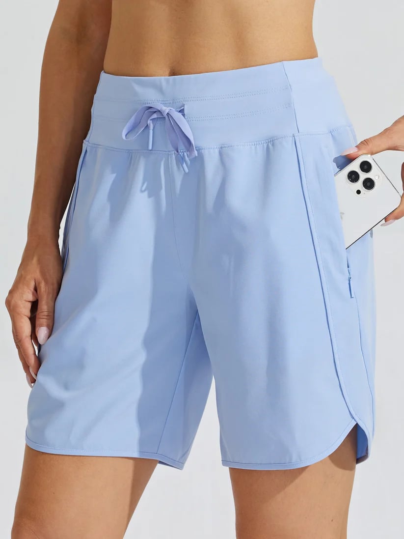 ⏰Hot Sale Women's Active 7 Inseam Athletic Long Running High Wasistband Shorts