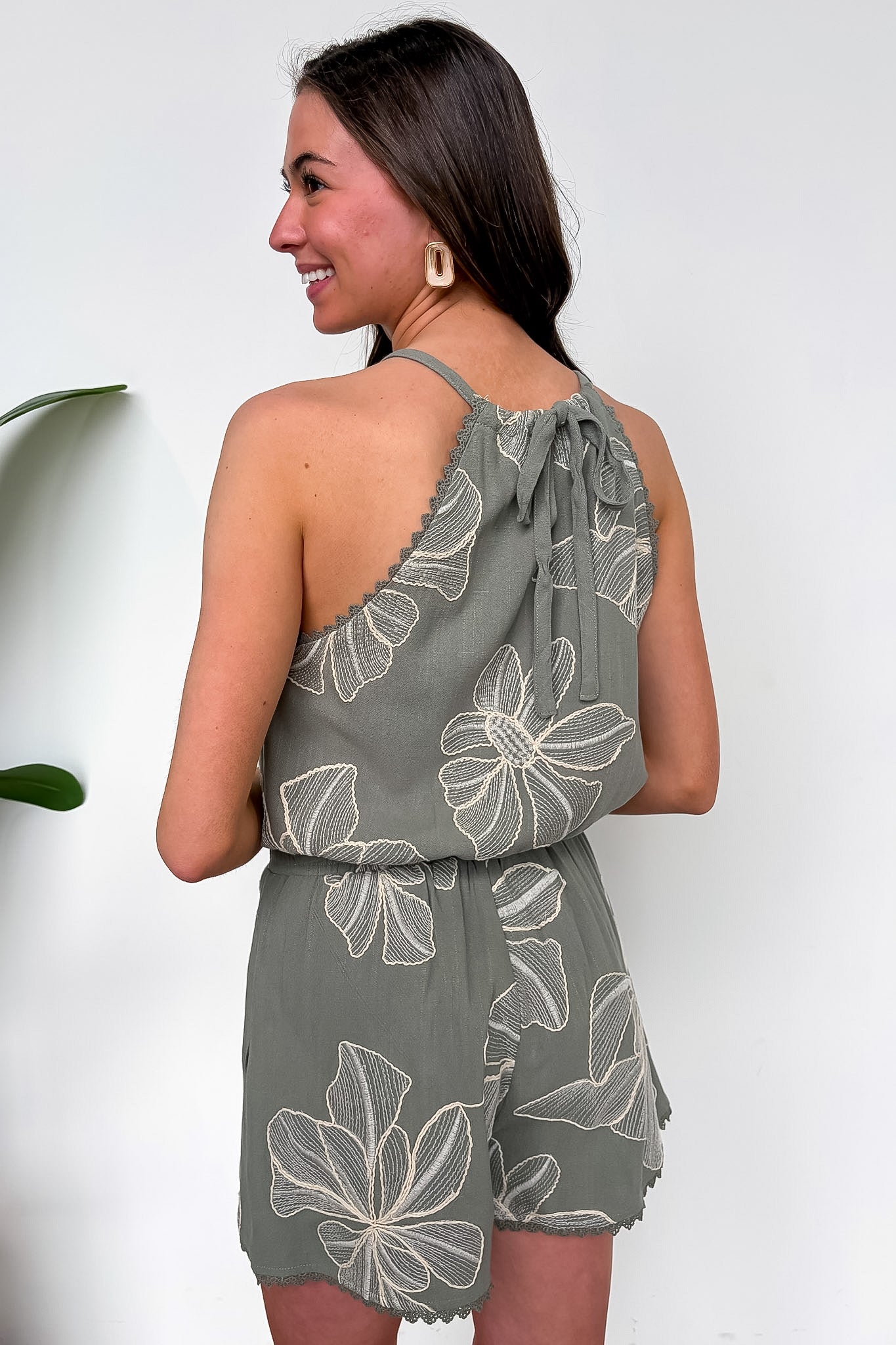 Floral Embroidered Shorts