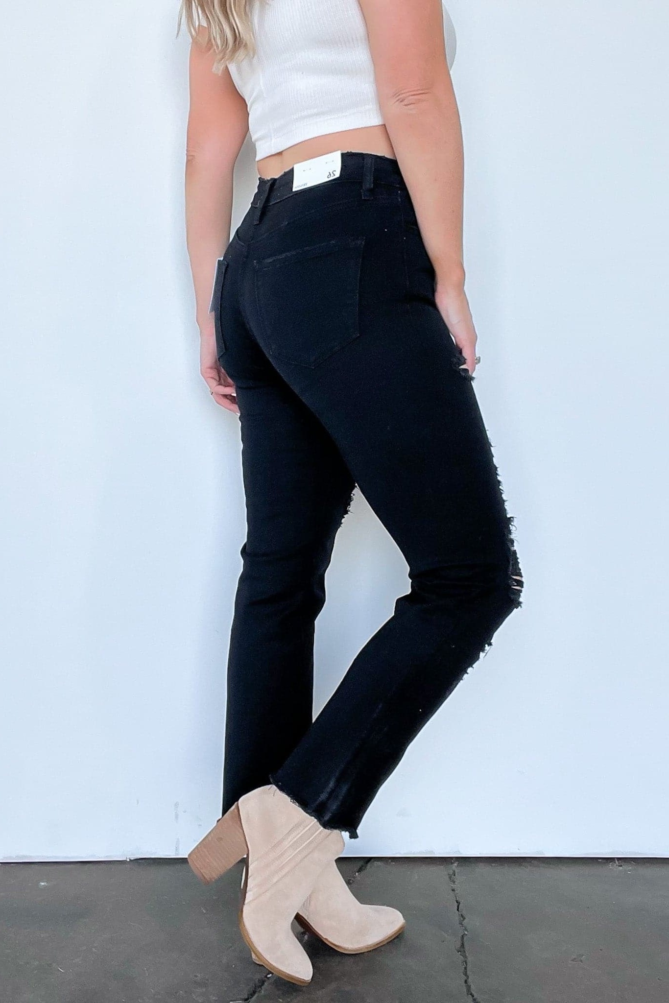 Tarah Distressed Crop Jeans