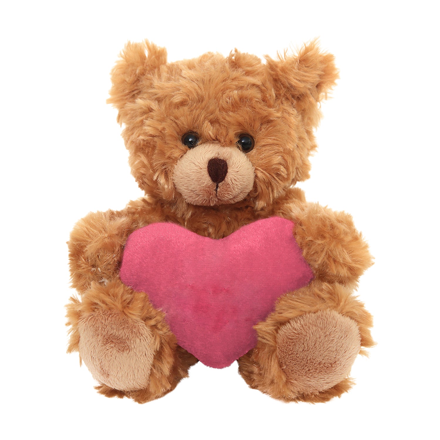 Mocha Bear with Pink Heart 6inch