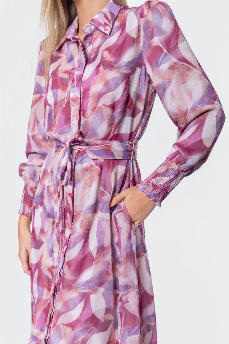 Connie Dress (Purple Pattern)