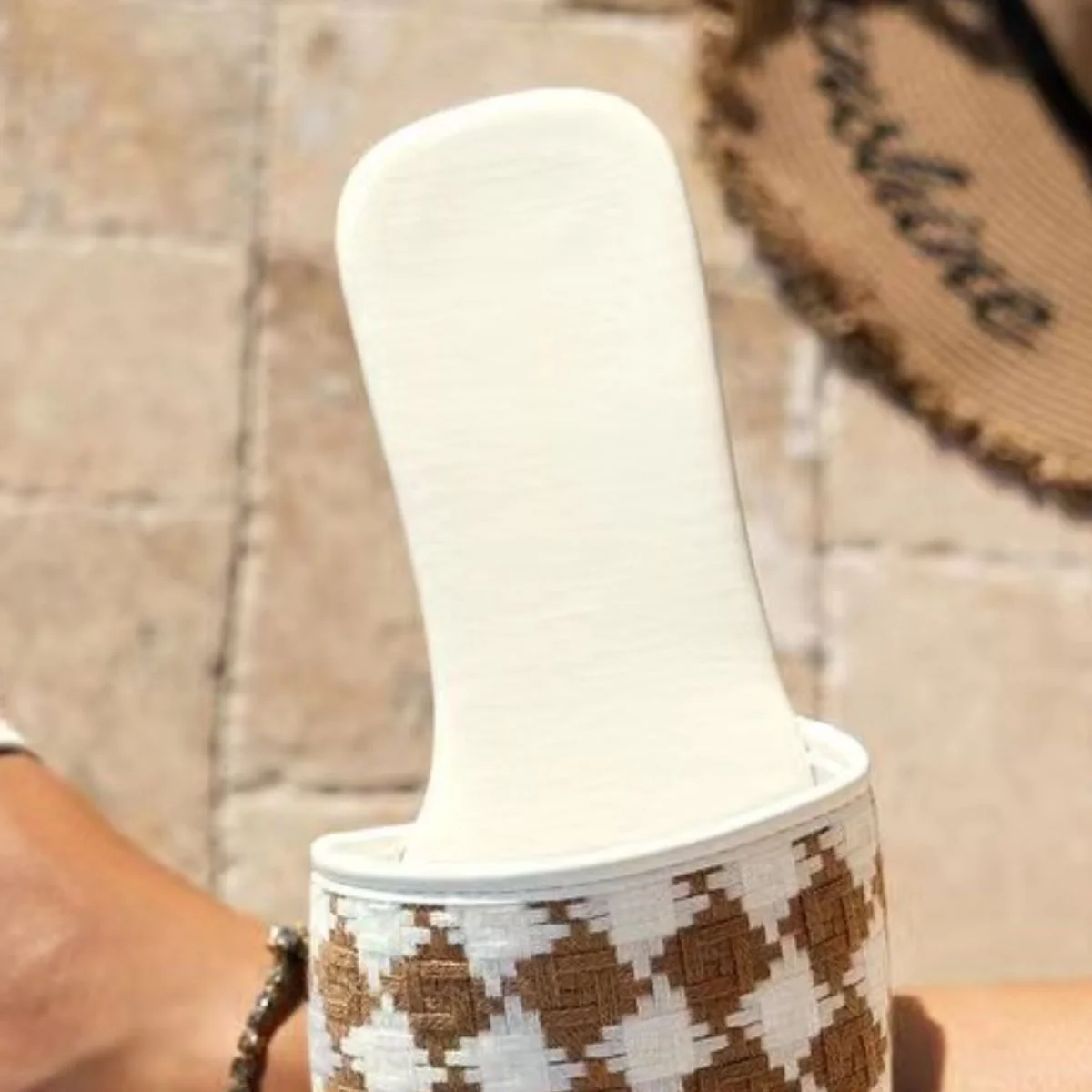 Plaid Open Toe Flat Sandals (multiple color options)