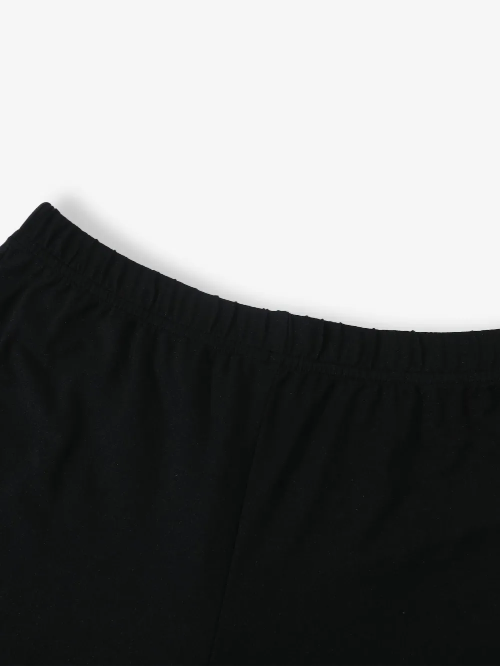 Women's Y2K Streetwear Black Capri Slim-Fit Pants, Active Pants With Side Slit Detail