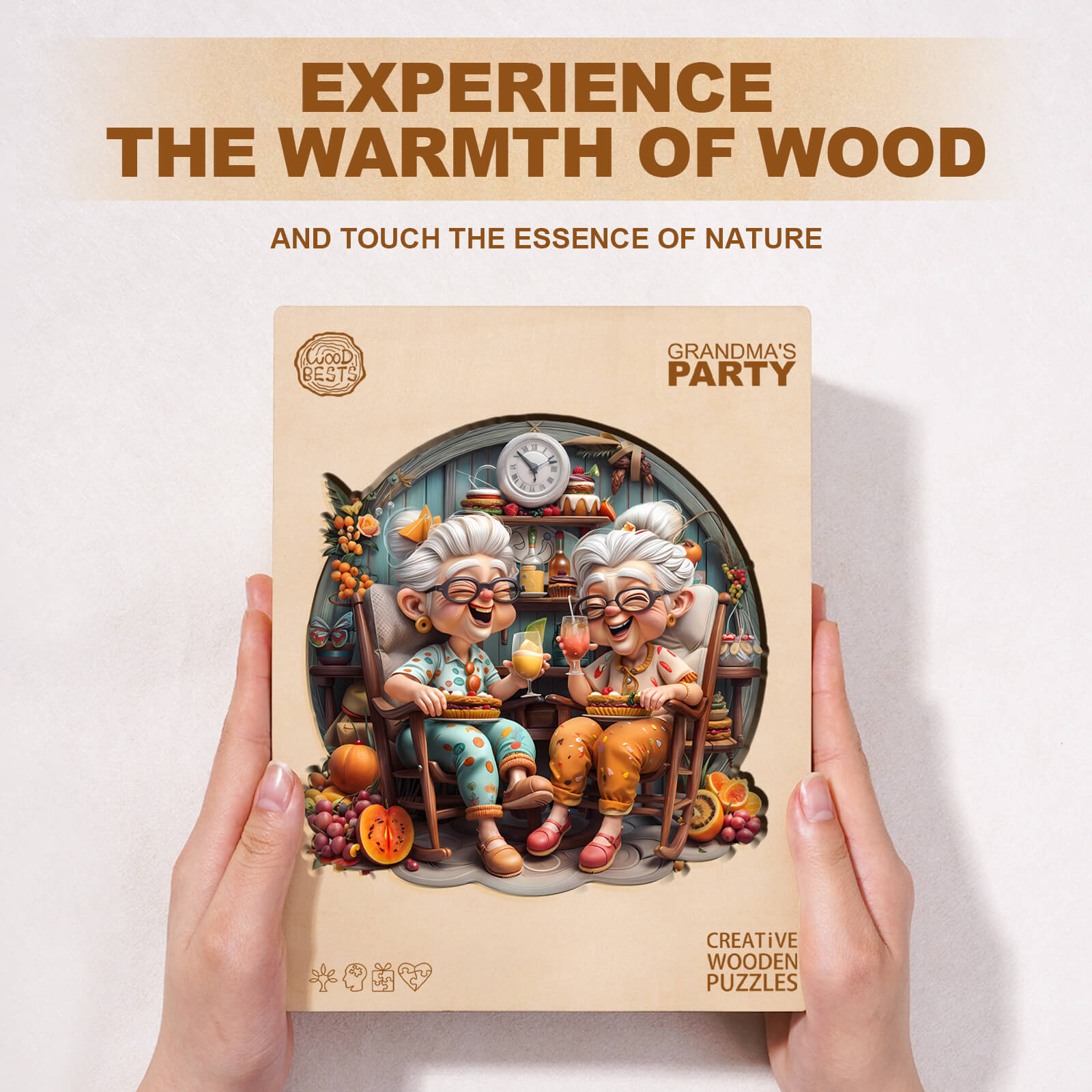 Grandma's Party  Wooden Jigsaw Puzzle
