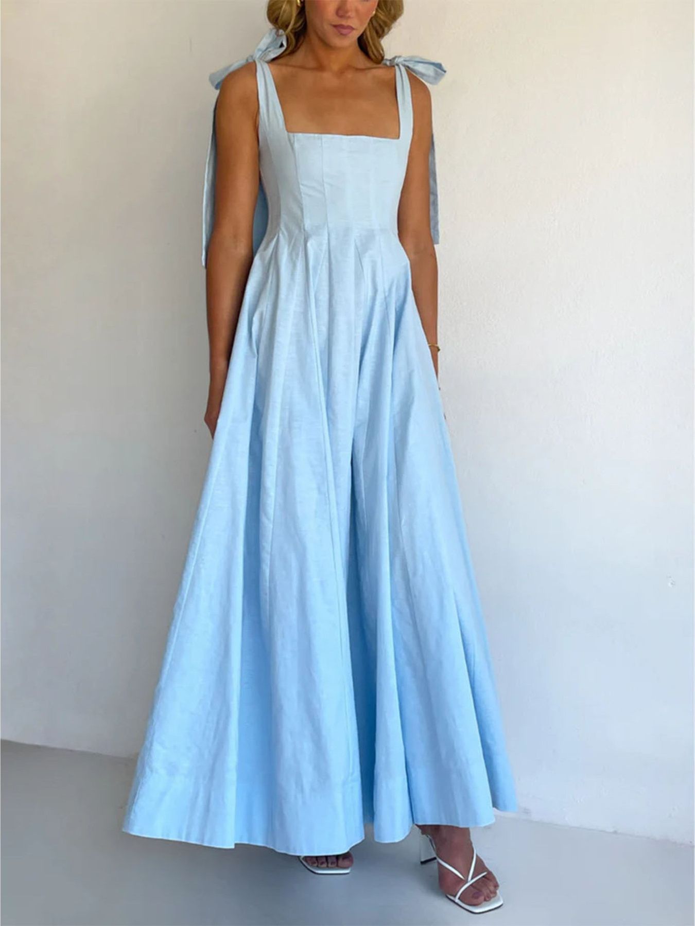 Gradient Tie Shoulder Maxi Dress