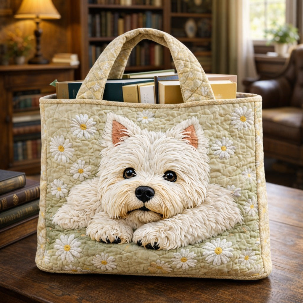 Daisy Westie Dream Quilted Tote Bag GFTOHD13528