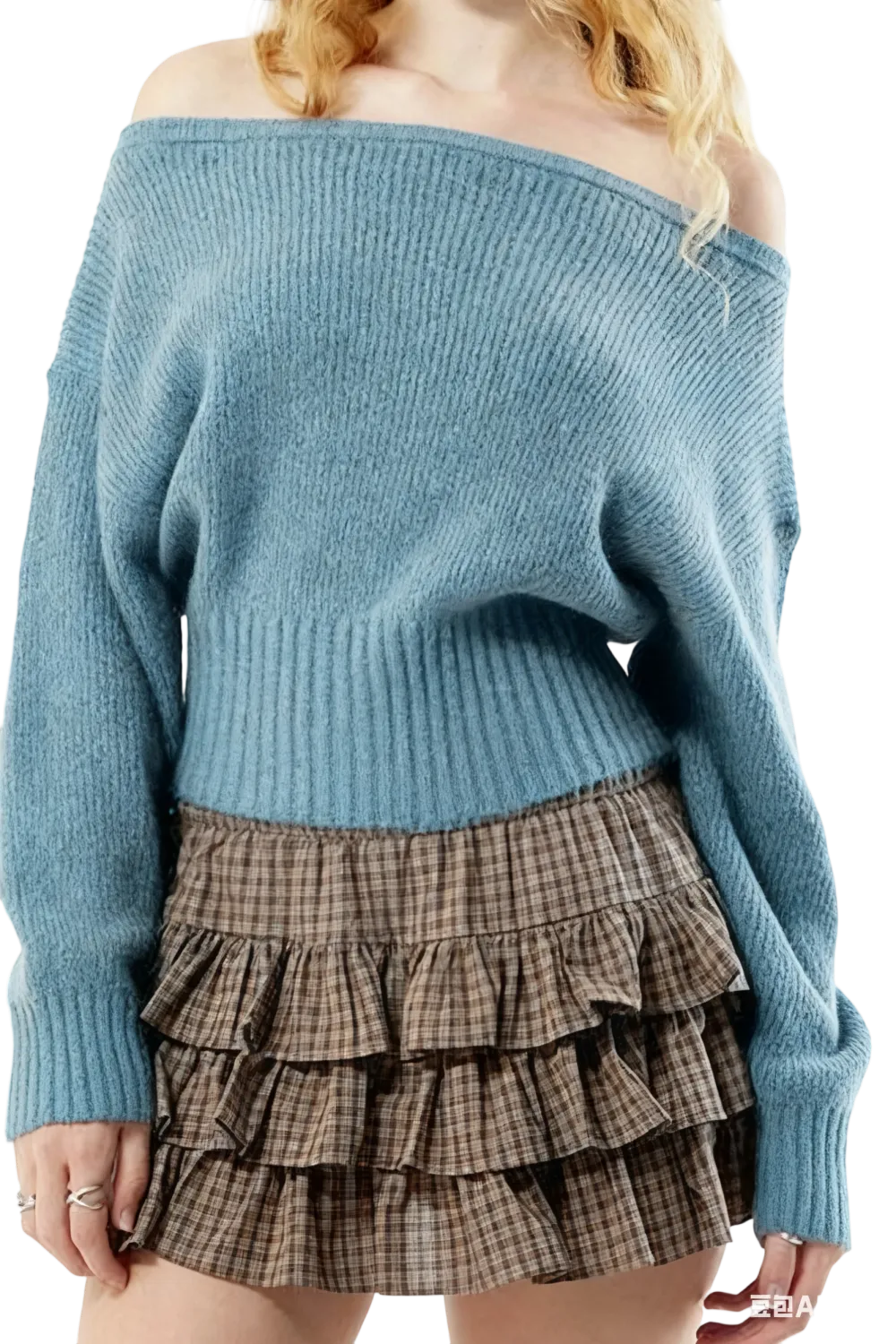 Women's Ribbed Off-The-Shoulder Sweater