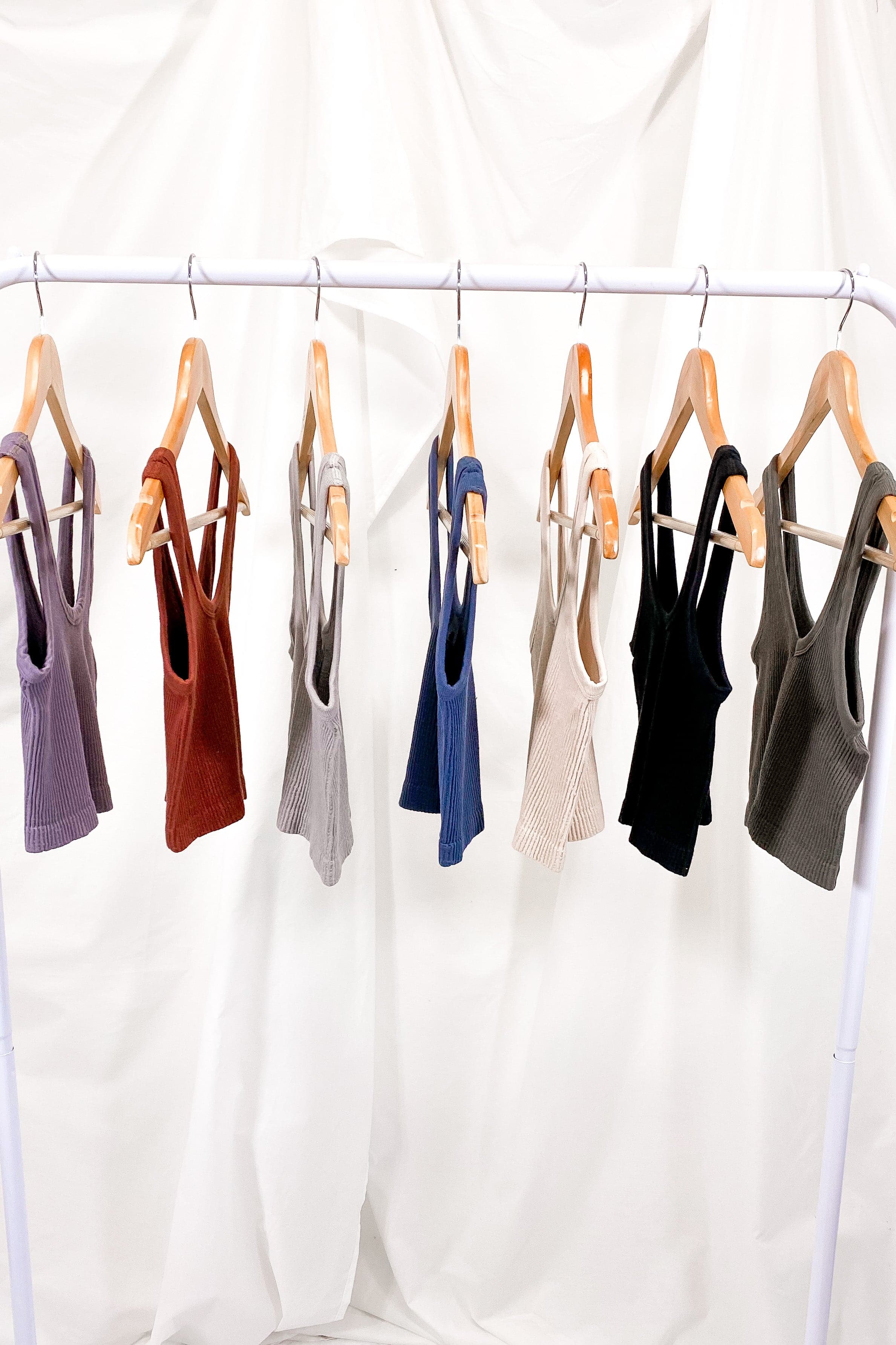 Ribbed Seamless Cropped Tank Bra Top