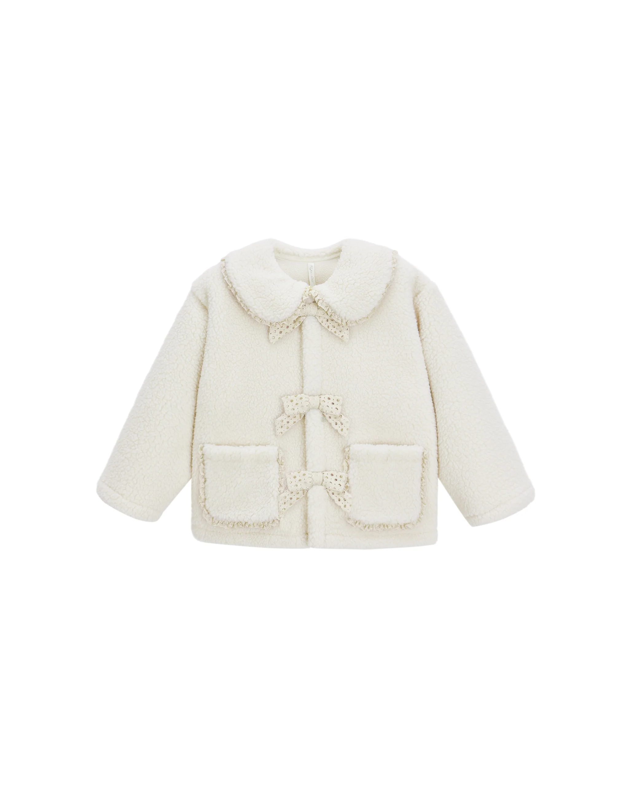 Shearling Collared Coat || Natural