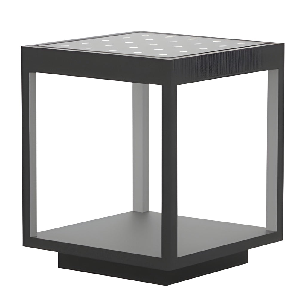 Square Frame Waterproof LED Modern Solar Post Caps Lights Fence Post Lights