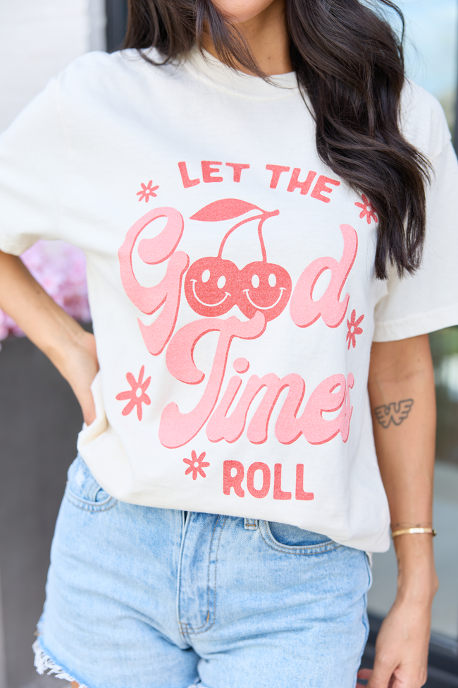 Let The Good Times Roll Ivory Graphic Tee
