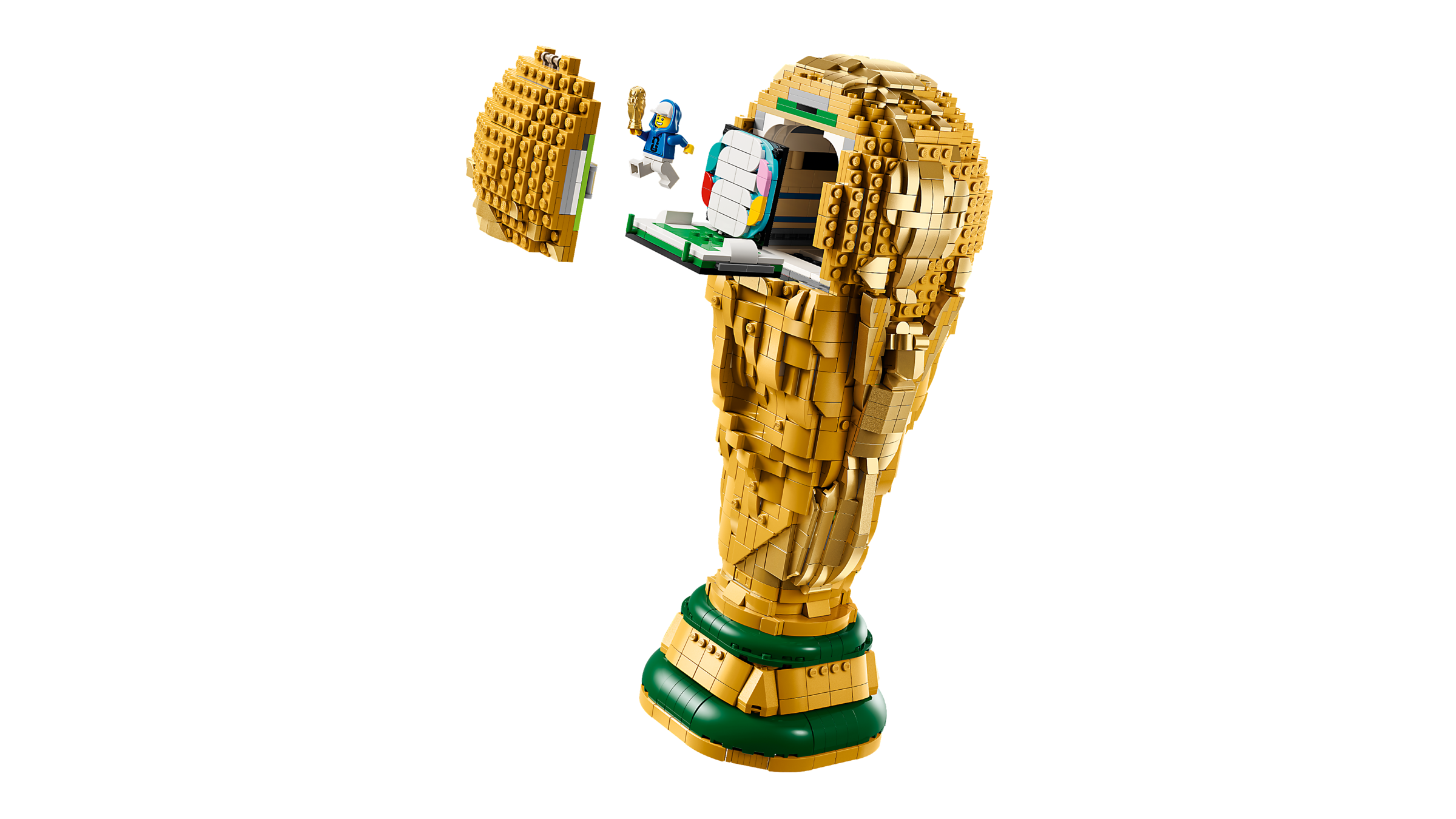 World Cup Trophy Building Set – 2,842-Piece Soccer Championship Model for Fans & Collectors (36cm Display Trophy)