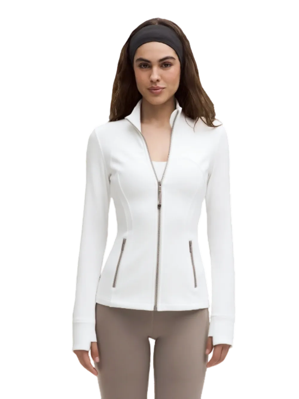 Women's Solid Zip-up Pocket Jacket