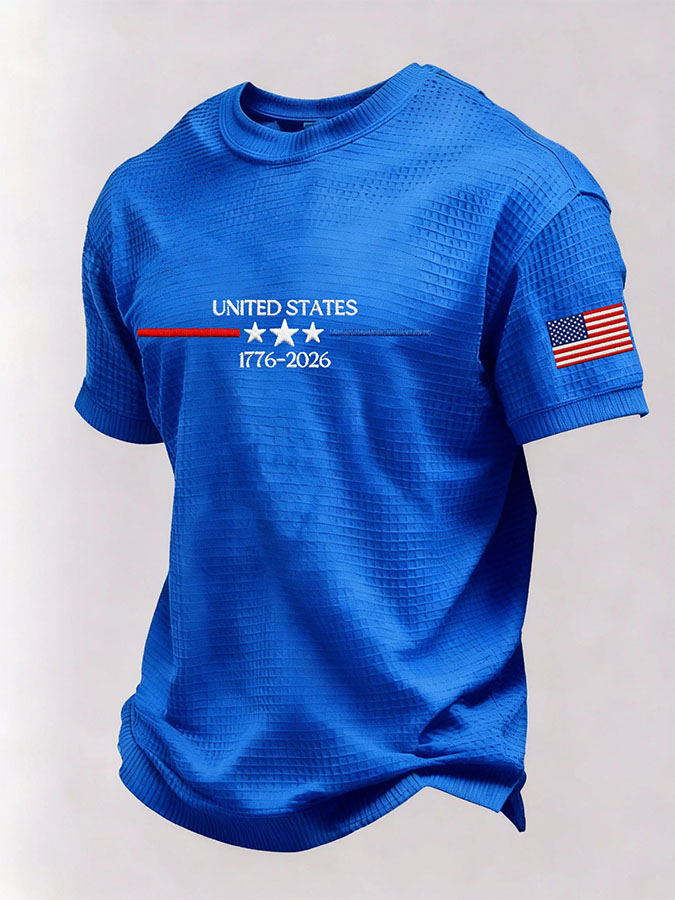 Men'S American Flag Commemorative 250Th Anniversary Classic Pattern Short Sleeve T-Shirt