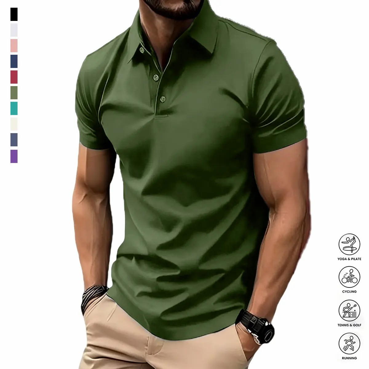 Men’s Classic Polo Shirt – Summer Casual & Business Essential
