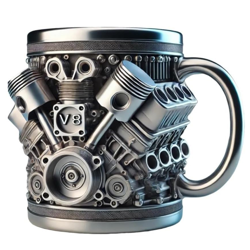 Limited Edition V8/V6 Tribute Stainless Steel Cup Coffee Mug