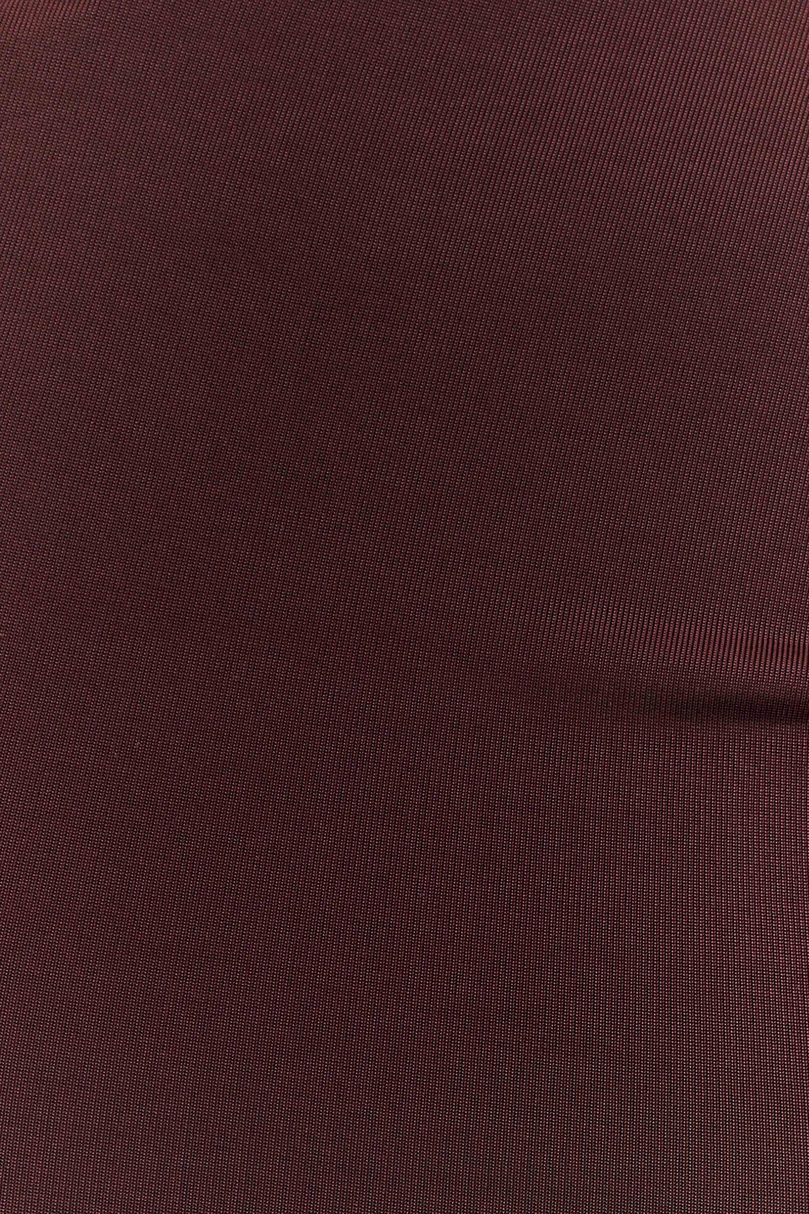 Chocolate Slinky Twist Midi Skirt