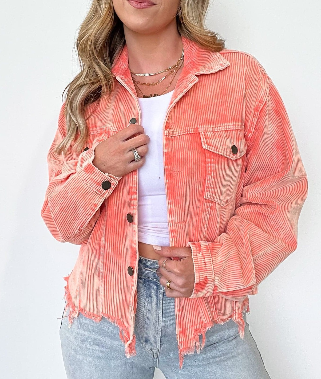 Mainstream Raw Edge Corduroy Jacket