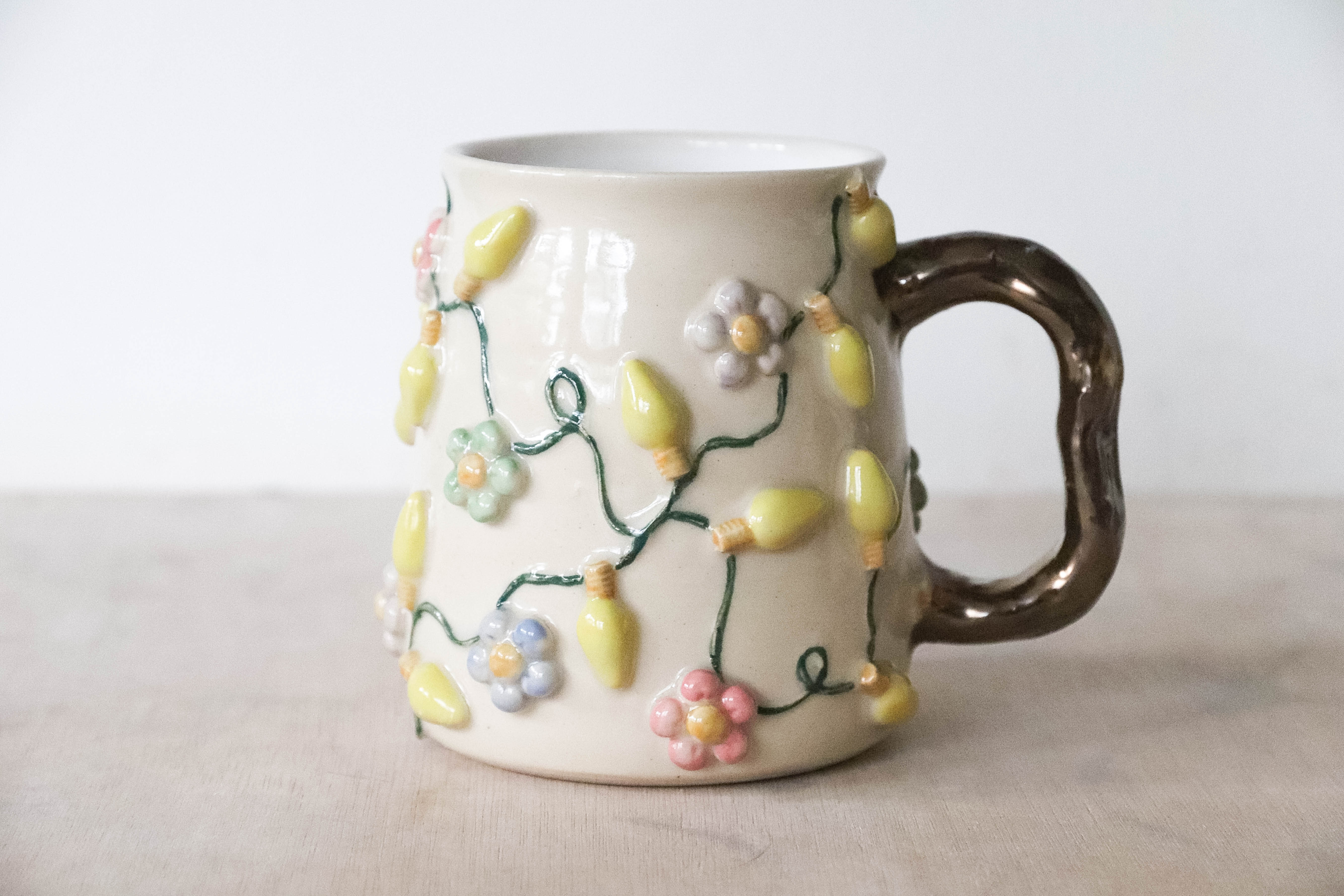Flower Fairy Lights Stoneware Mug