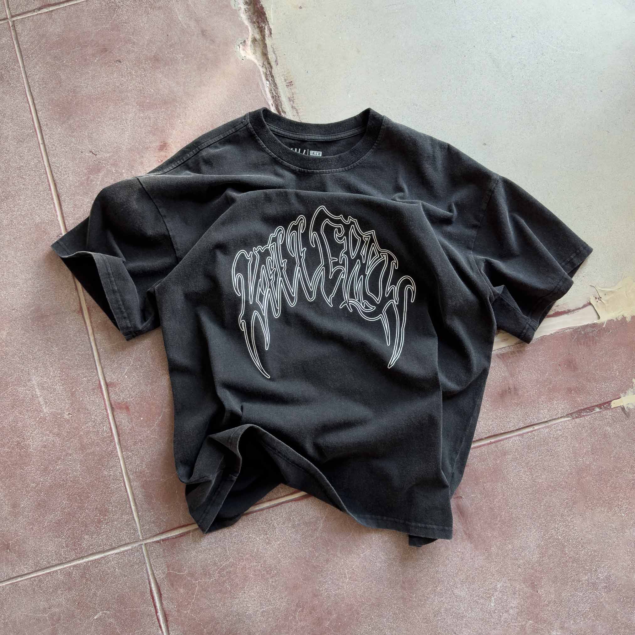 RELAXED FIT LUX EVIL EYE T-SHIRT - BLACK