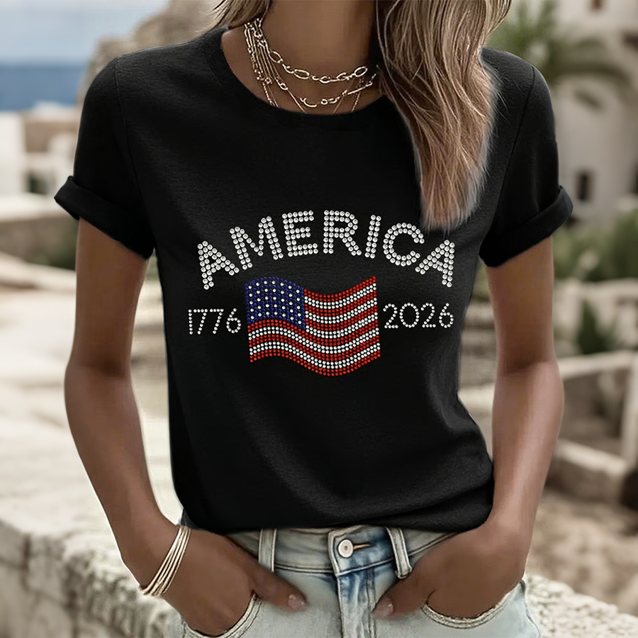 Women's Casual Hot Stamping T-Shirt