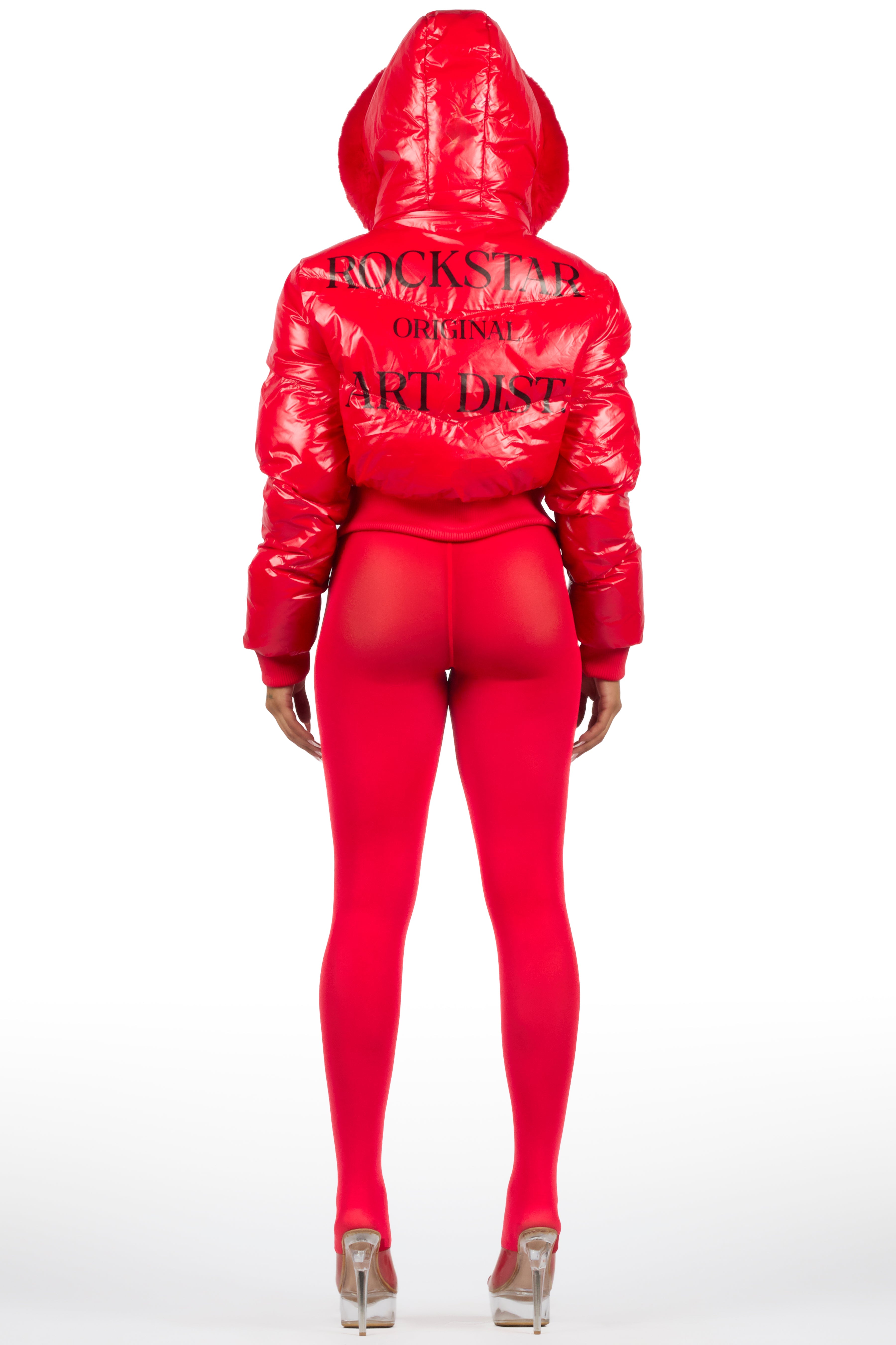 Destina Red Puffer Jacket