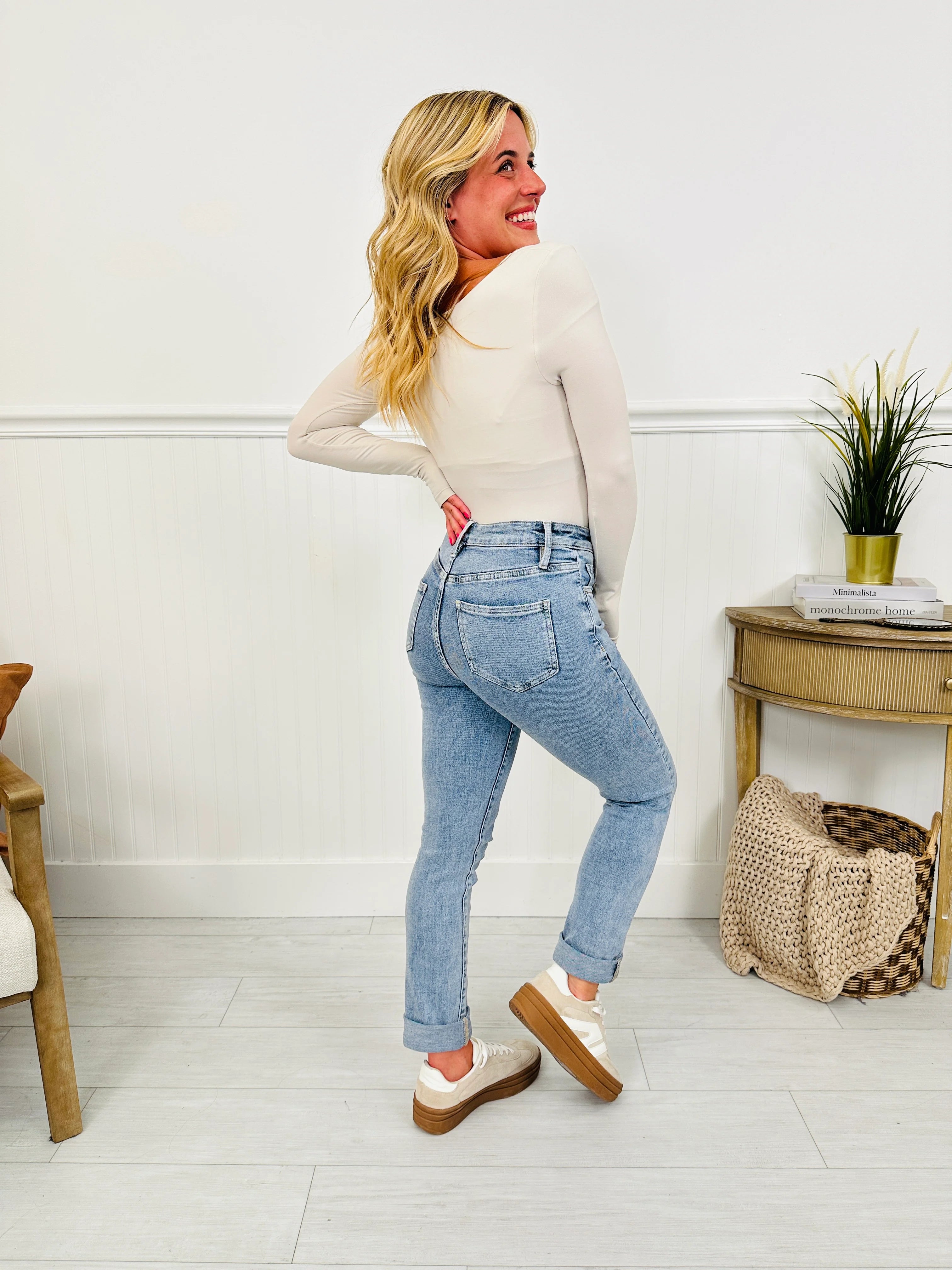 Can't Forget You Tummy Control Straight Jeans