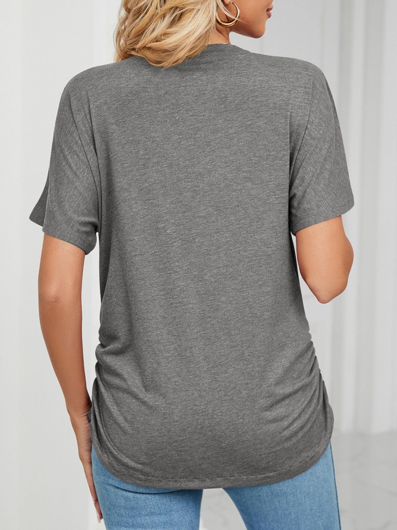 Casual V-Neck Short Sleeve T-Shirt