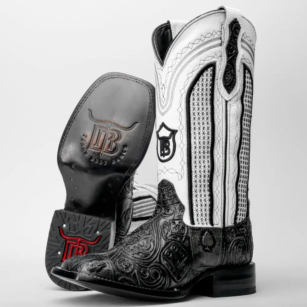 Ace Of Spades Grey/Black - Square Toe