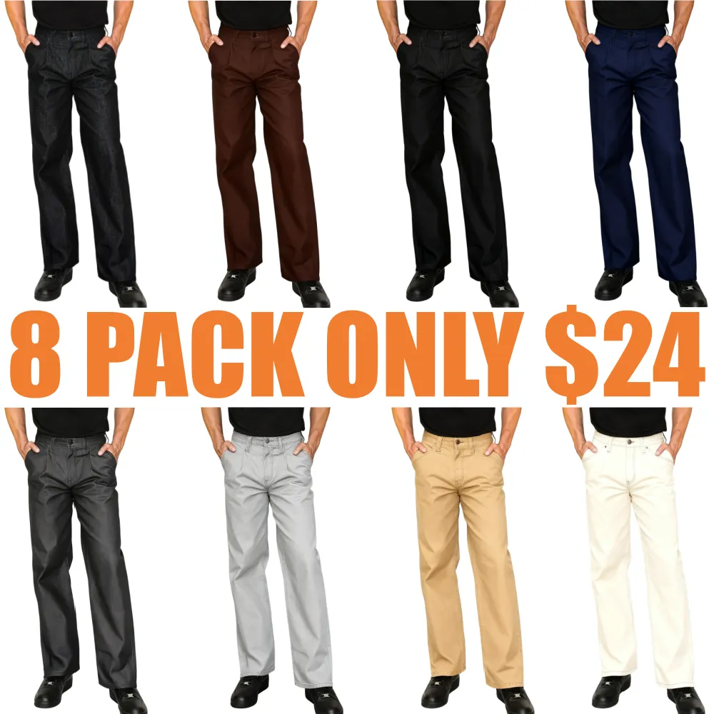 Pleated Raw Denim Baggy Fit Jeans