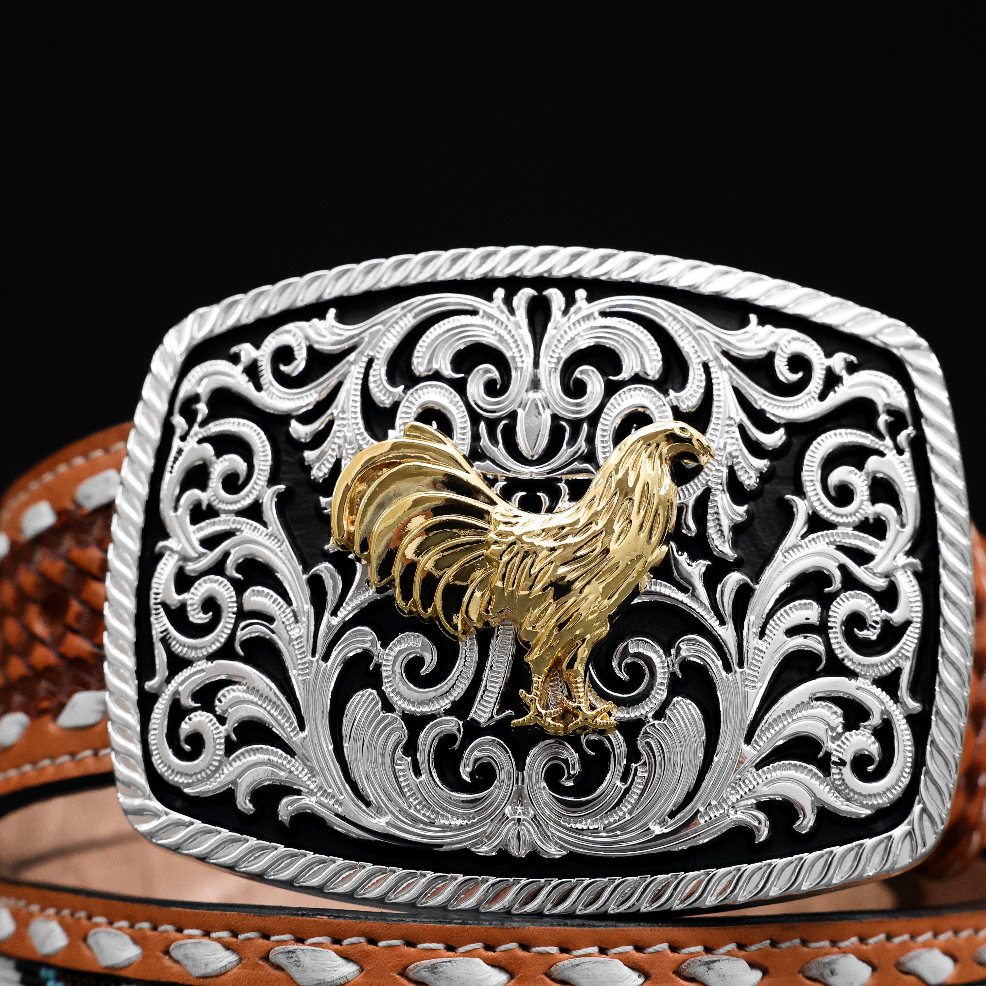 2 Inch Hand-Tooled Artesanal Beaded Leather Belt