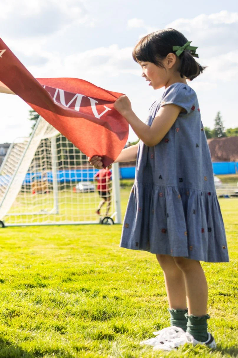 Girl's Adele Dress Varsity Embroidery