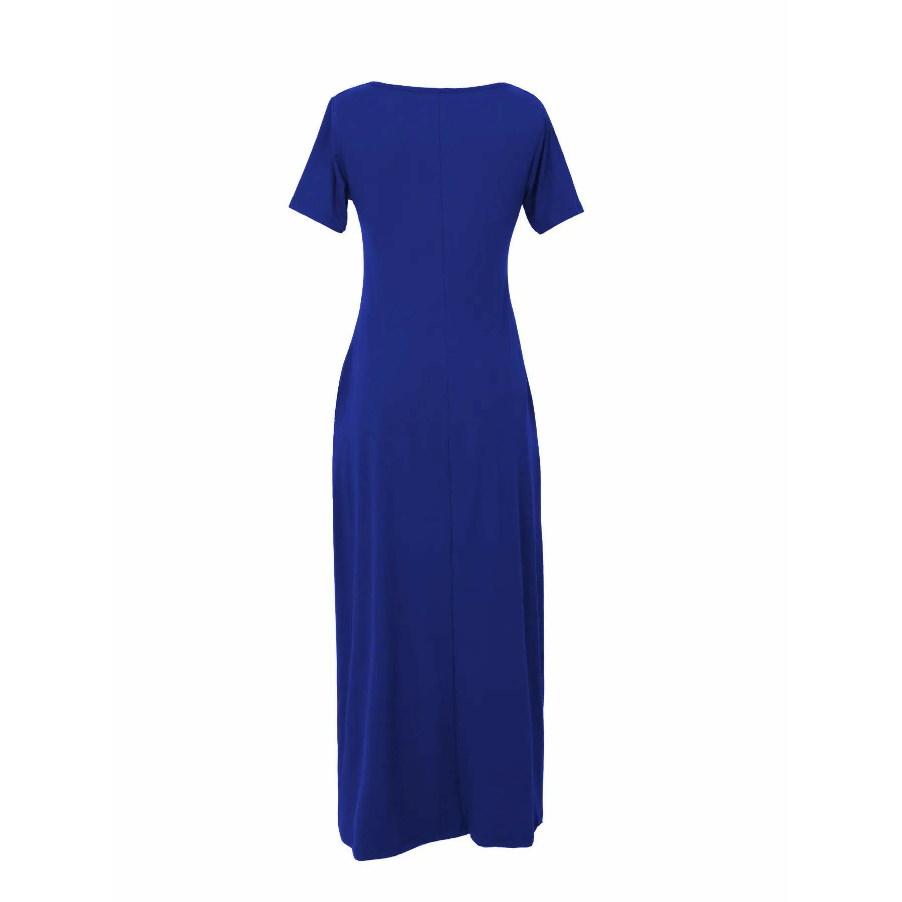 Women's Soft Fitted Lounge Dress with Pockets – Short Sleeve Casual Sleepwear