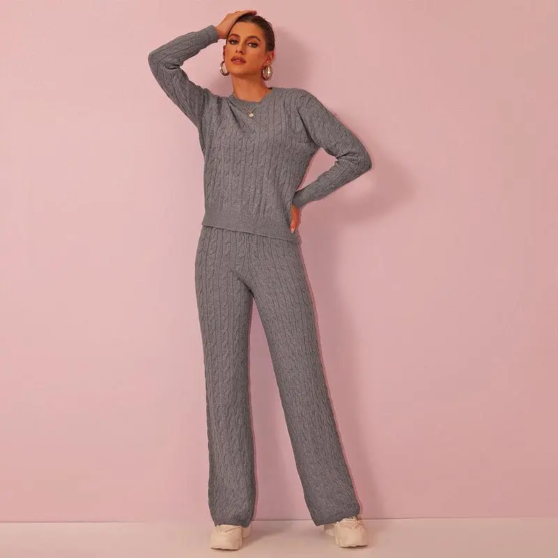 Cozy Women’s Cable-Knit Lounge Set