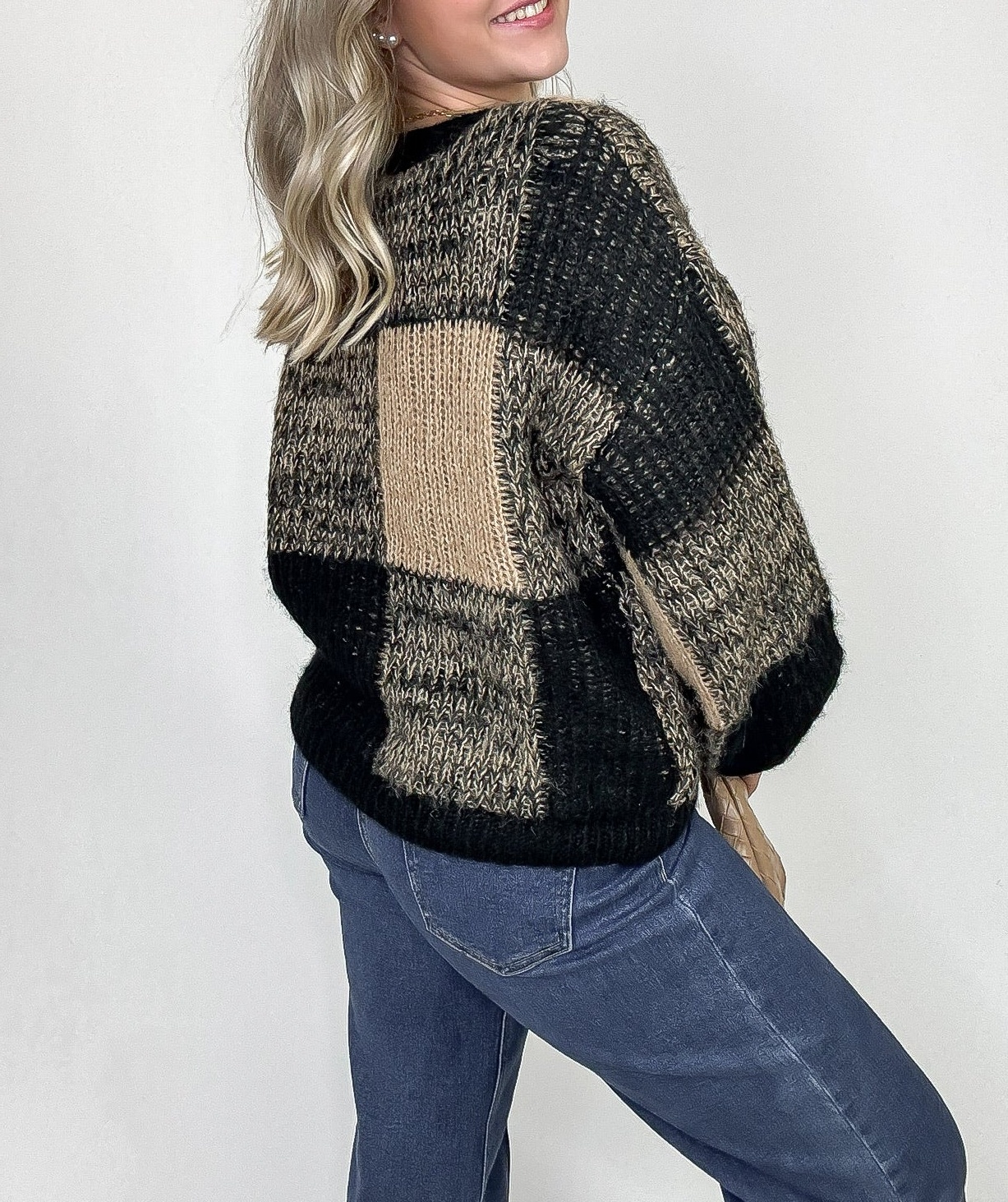 Cozy Grove Plaid Knit Sweater
