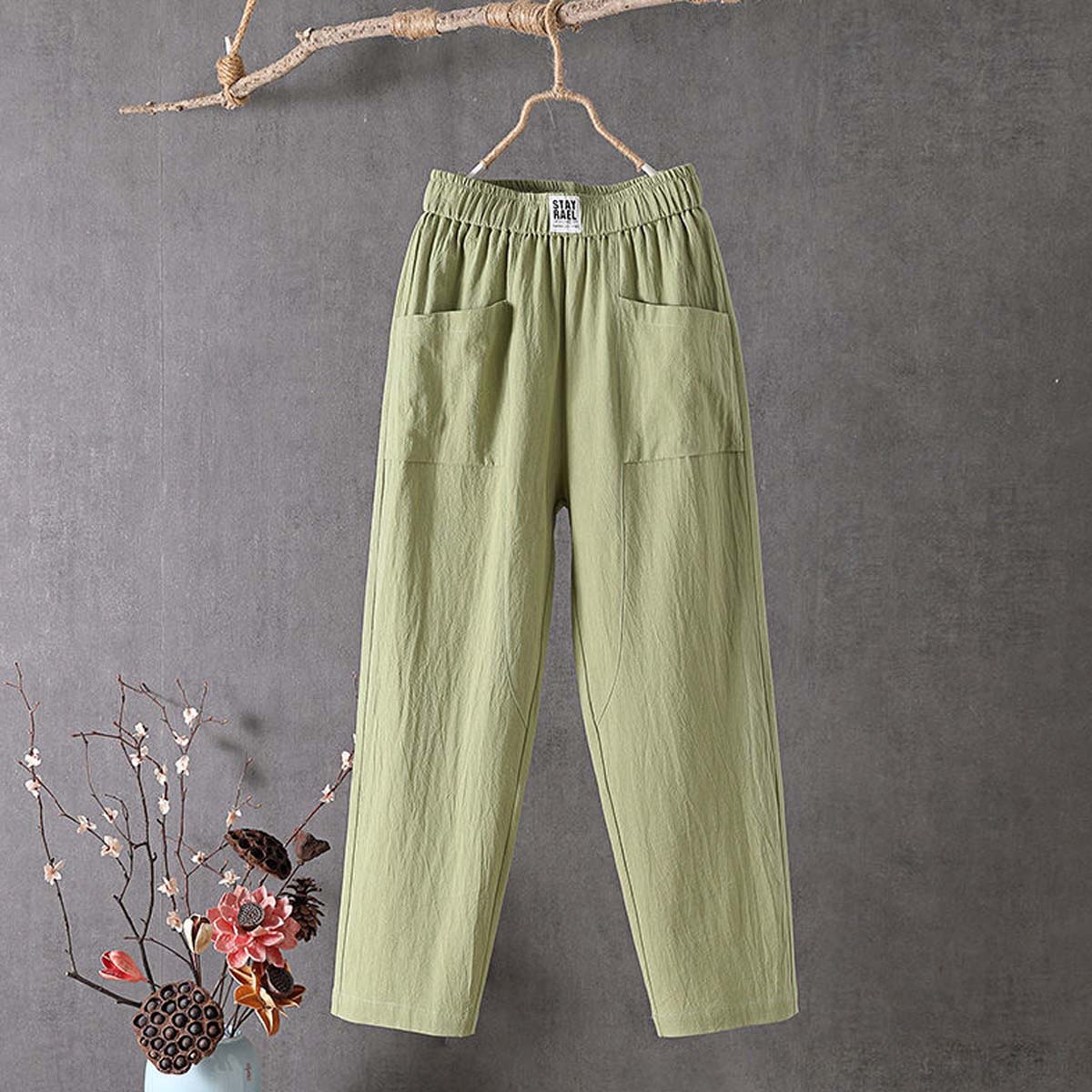 Women's Vintage Stylish Casual Cotton And Linen Loose Pants