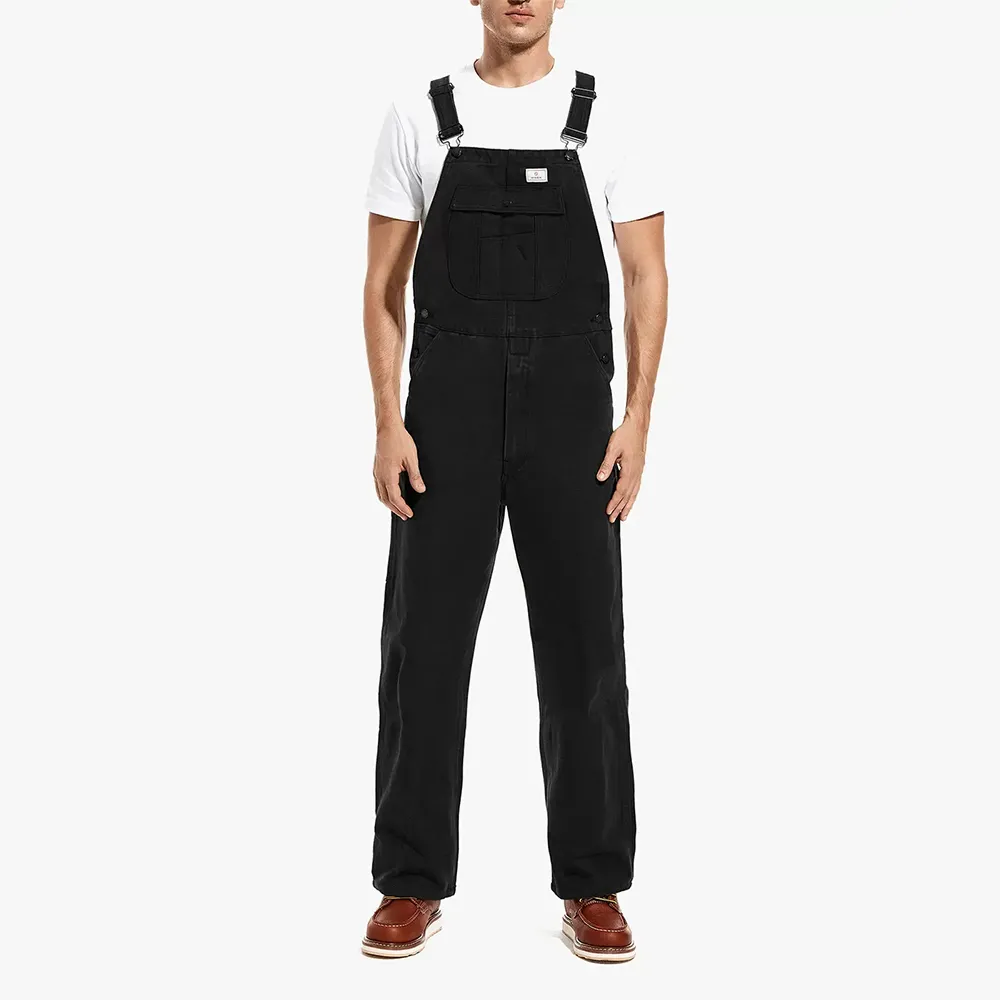 Men's Denim Bib Overalls, Men's Overalls Workwear with Adjustable Straps and Convenient Tool Pockets