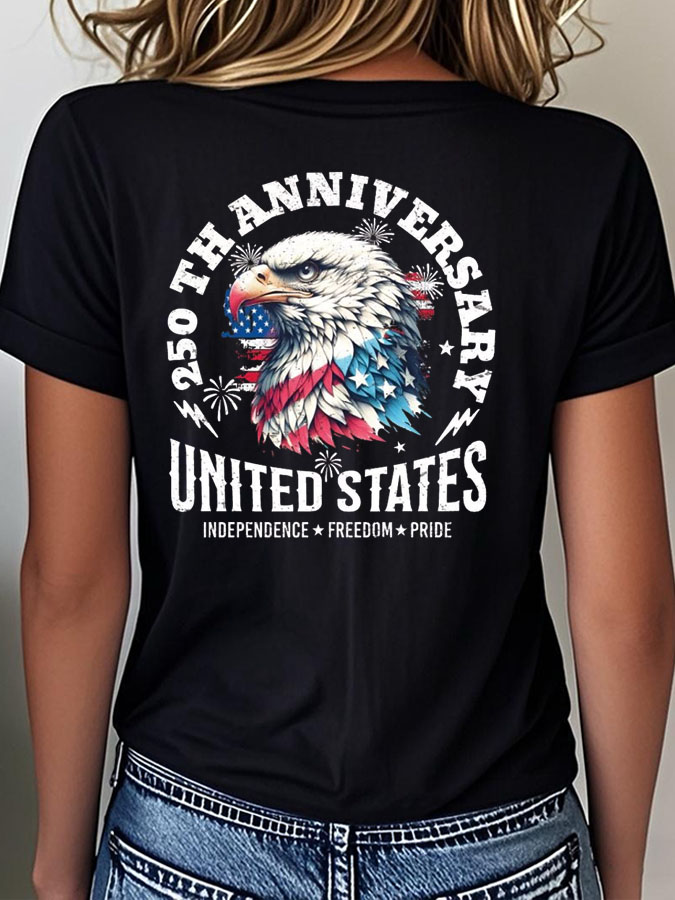 Women's 250th Anniversary Printed Casual T-Shirt