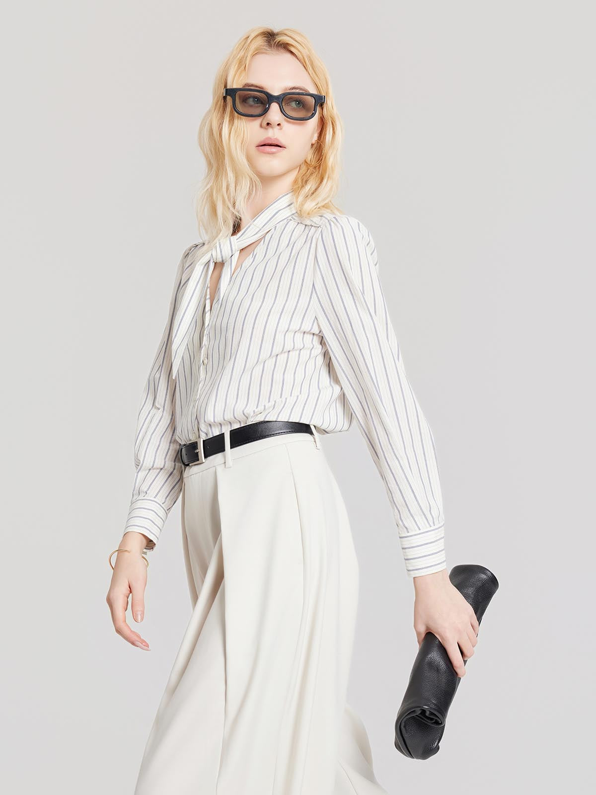 ASOBIO Tie Stripe Shirt