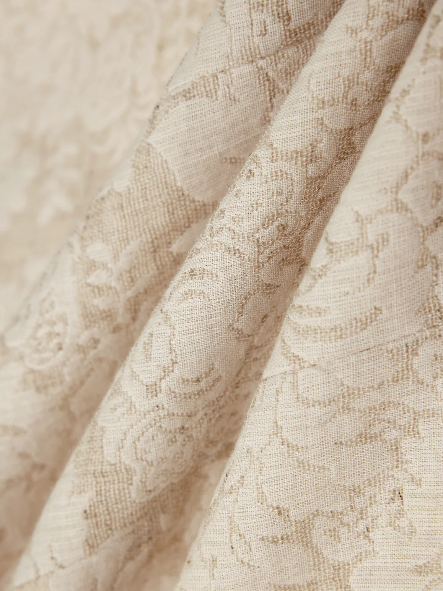 Cotton & Linen Long Sleeve Jacquard Blazer