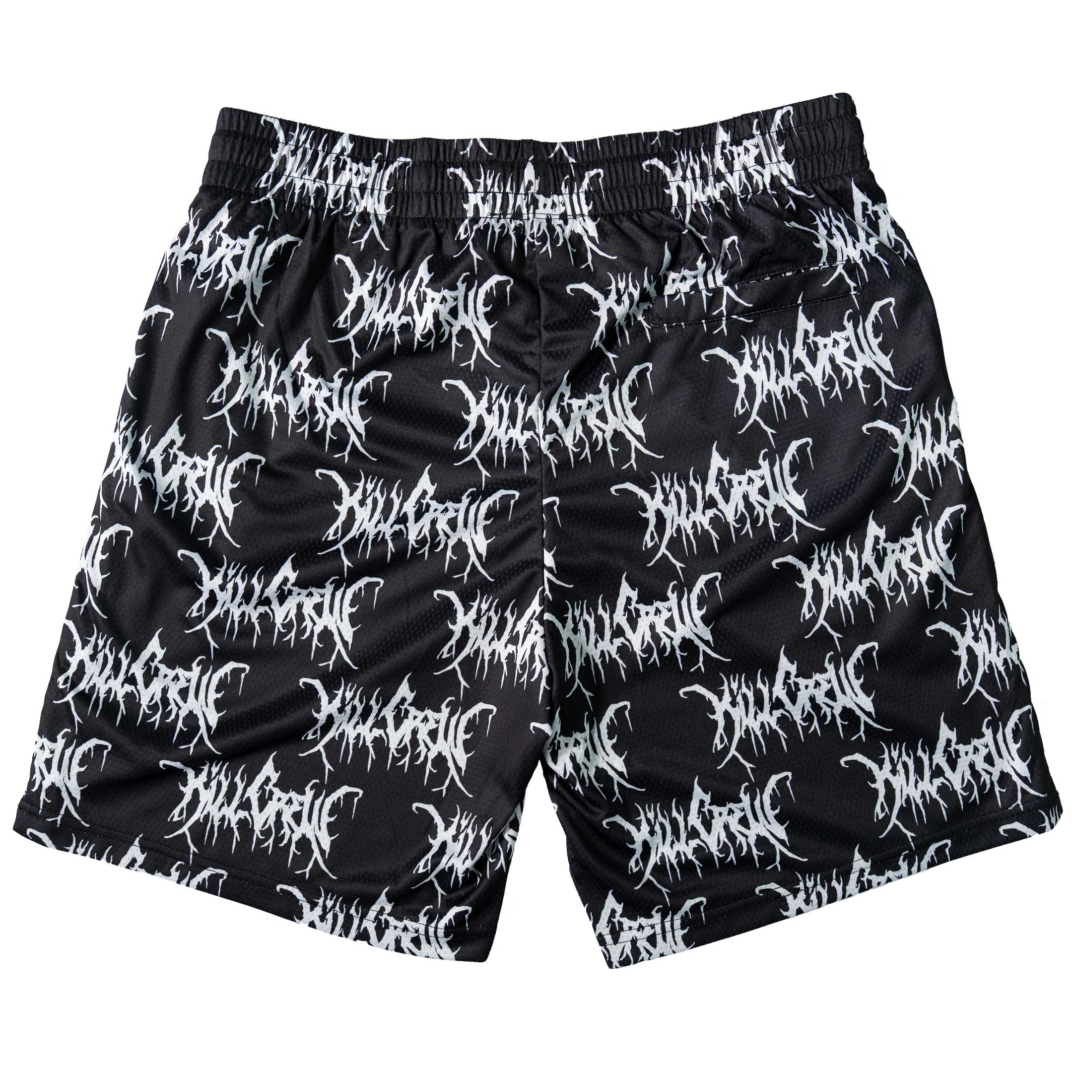 RELAXED CUT SHORTS ALL OVER - BLACK / WHITE