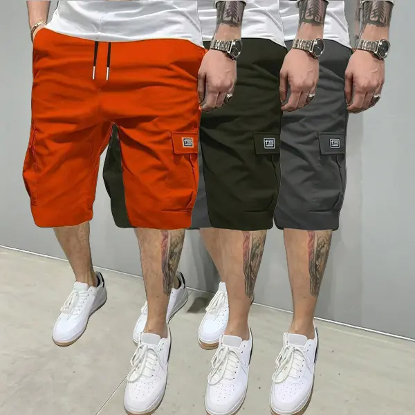 Men’s Summer Lightweight 3-Pack Cargo Shorts with Multiple Pockets