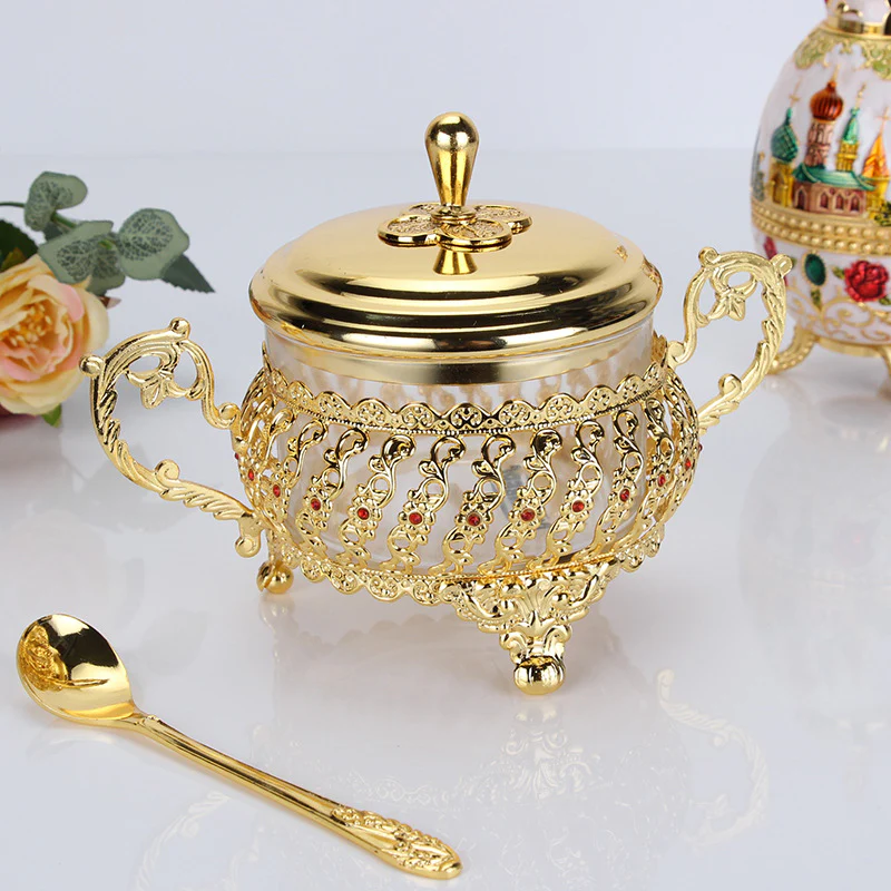 Golden European Serving Jar