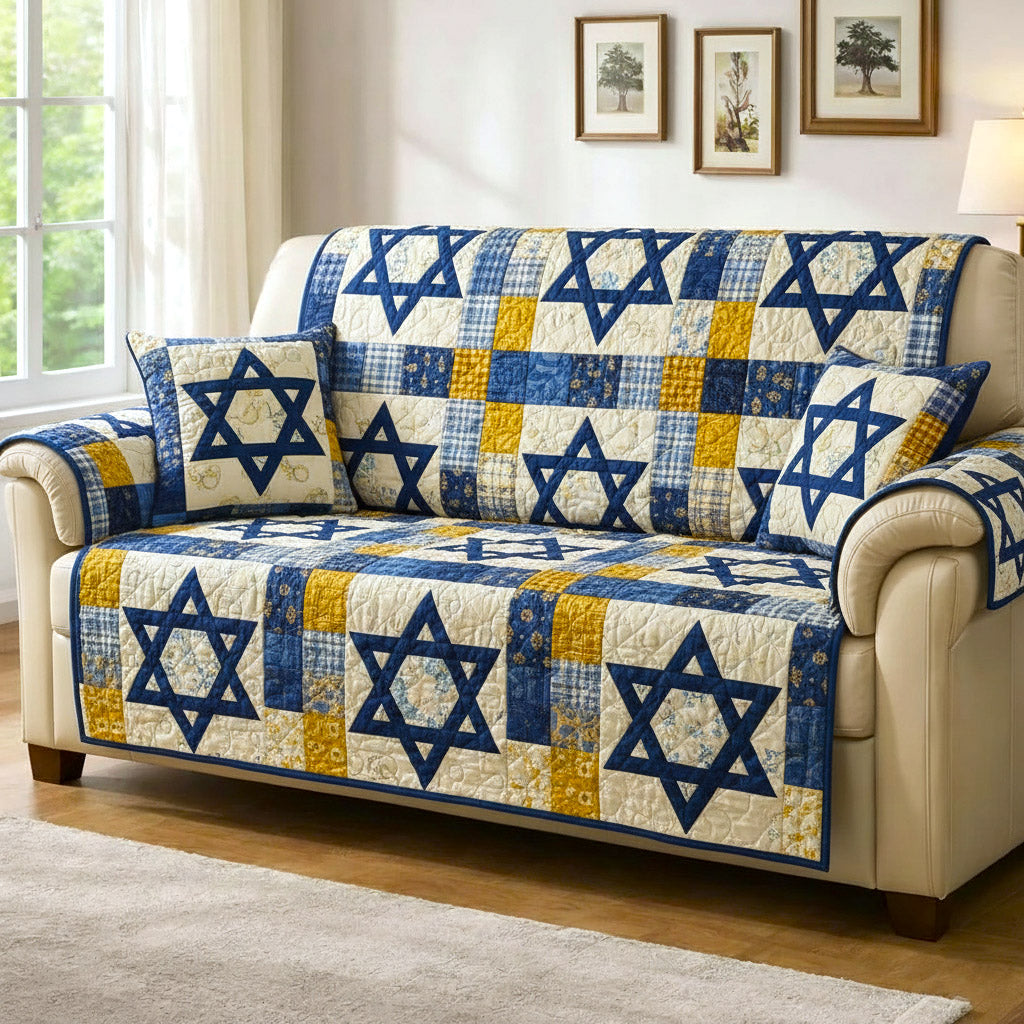 Hebrew Radiance Quilted Sofa Cover GFTOTP16420
